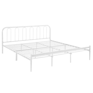 Letto in metallo Hanko in varie misure Bianco en.casa