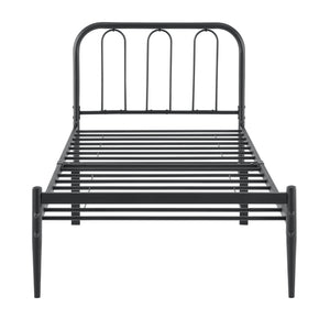 Struttura Letto in Metallo con Testiera e Pediera con Materasso a Schiuma Fredda 90/140/160/180 x 200 cm