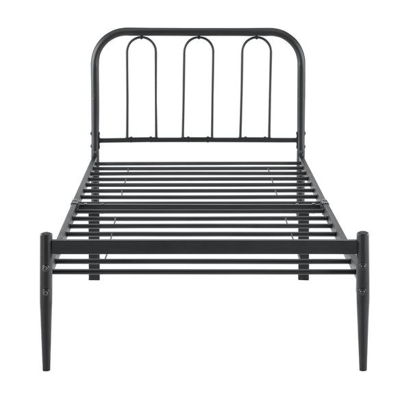 Struttura Letto in Metallo con Testiera e Pediera con Materasso a Schiuma Fredda 90/140/160/180 x 200 cm
