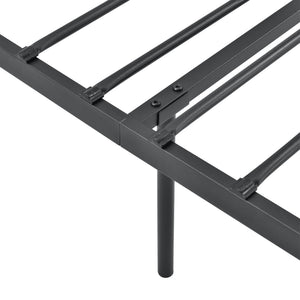 Struttura Letto in Metallo con Testiera e Pediera in Stile Romantico/Classico 90/120/140 x 200 cm Letto Singolo / Francese / 1 Piazza e Mezza - Nero