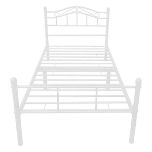 Letto Singolo Florenz in Acciaio con Testiera Alta Decorativa 90 x 200 cm [en.casa]