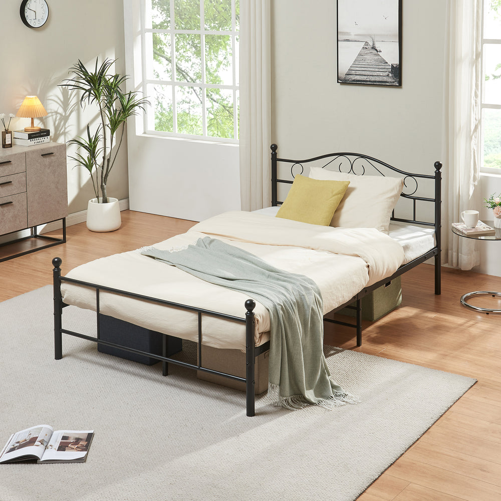 Letto in metallo Florenz 120x200 cm con/senza materasso in schiuma fredda vari colori [en.casa] - premiumXL