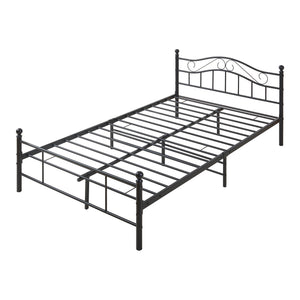 Letto Piazza e Mezza Florenz in Acciaio con Testiera Alta Decorativa 120 x 200 cm [en.casa]
