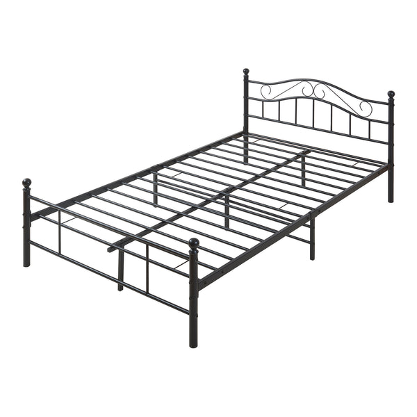 Letto Piazza e Mezza Florenz in Acciaio con Testiera Alta Decorativa 120 x 200 cm [en.casa]