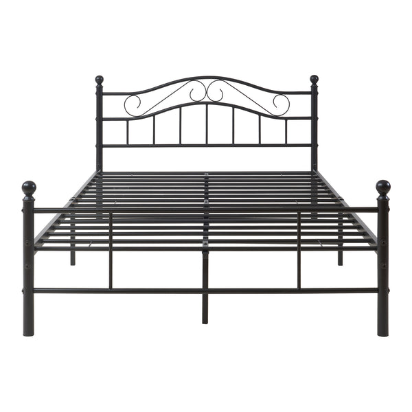 Letto Piazza e Mezza Florenz in Acciaio con Testiera Alta Decorativa 120 x 200 cm [en.casa]