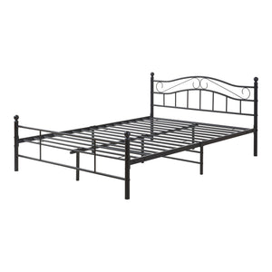Letto Florenz in Acciaio con Testiera Alta Decorativa [en.casa]