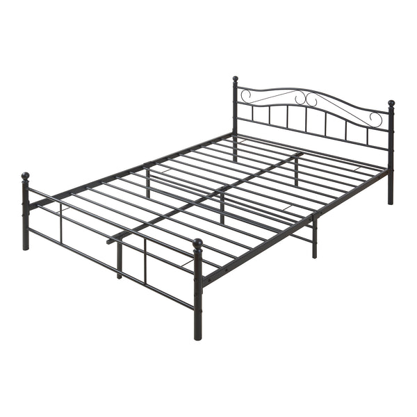 Letto Florenz in Acciaio con Testiera Alta Decorativa [en.casa]