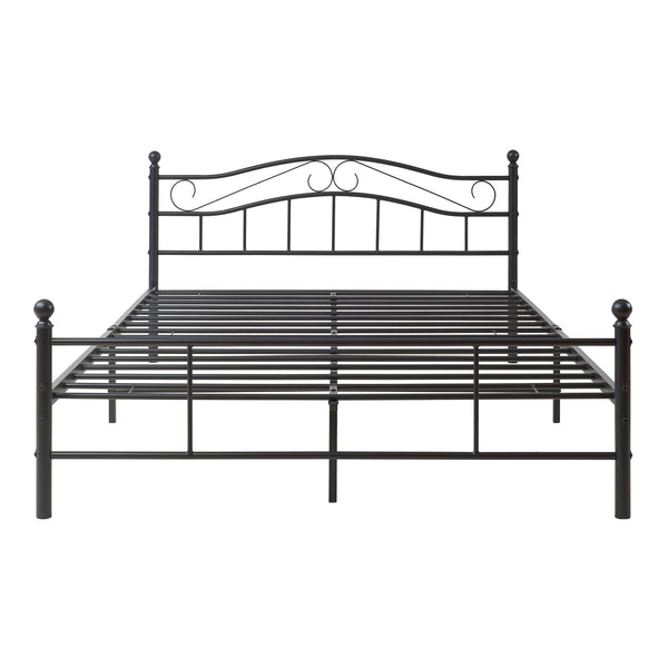 Letto Florenz in Acciaio con Testiera Alta Decorativa [en.casa]