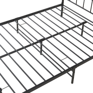 Letto Florenz in Acciaio con Testiera Alta Decorativa [en.casa]