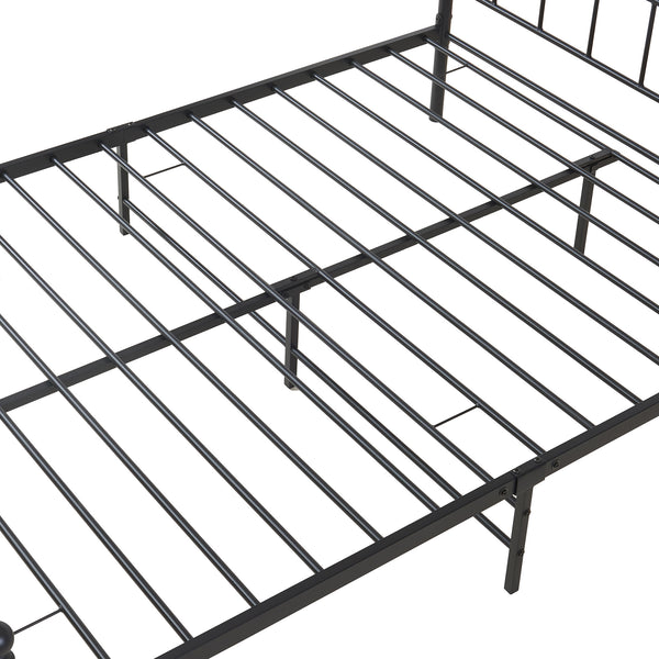 Letto Florenz in Acciaio con Testiera Alta Decorativa [en.casa]