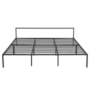 Letto in metallo Imatra acciaio nero [en.casa]