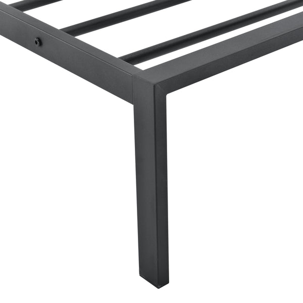 Letto in metallo Imatra acciaio nero [en.casa]