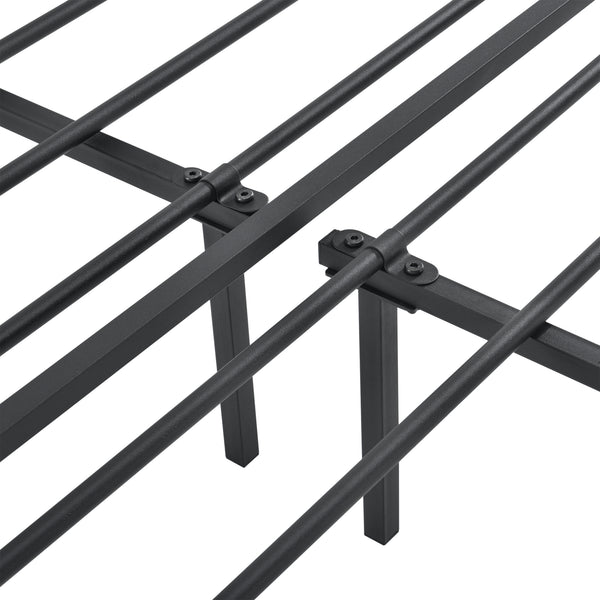 Letto in metallo Imatra acciaio nero [en.casa]