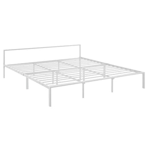 Struttura Letto in Metallo con Testiera Bassa 90/140/160/180 x 200 cm - Bianco