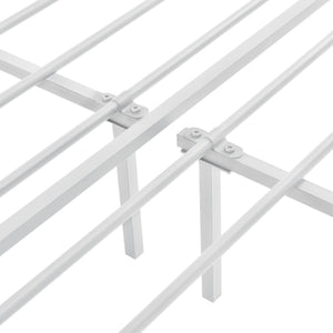 Struttura Letto in Metallo con Testiera Bassa 90/140/160/180 x 200 cm - Bianco