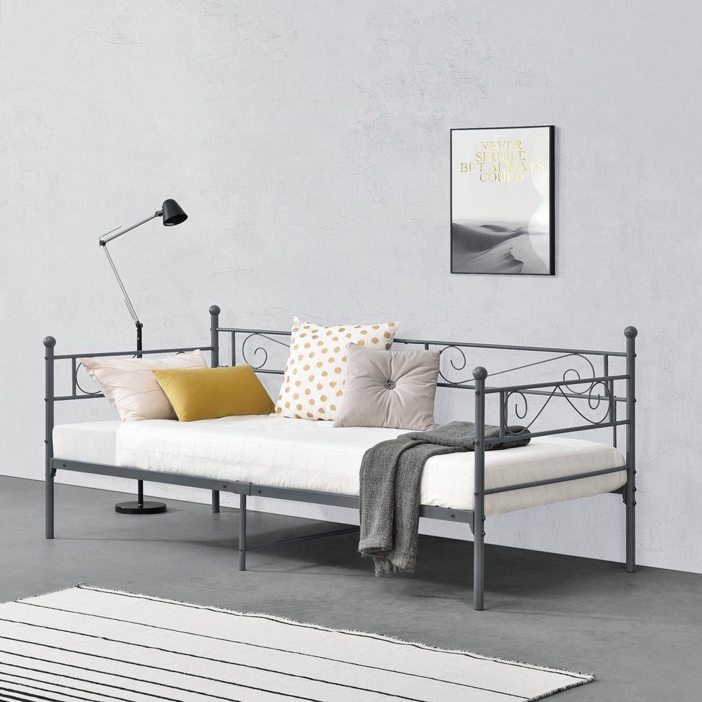 Letto in metallo Kerava 90x200 cm in diversi colori en.casa - premiumXL