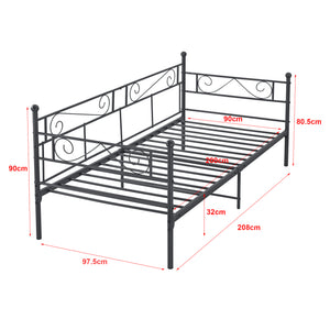 Struttura Divano Kerava in Acciaio Letto Singolo 90 x 200 cm - Vari Colori [en.casa]