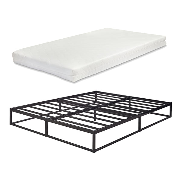 Letto Trerunta con Materasso - Acciaio Nero [en.casa] 