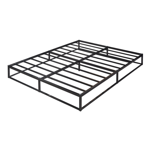 Letto in metallo Trerunta con materasso acciaio nero [en.casa]