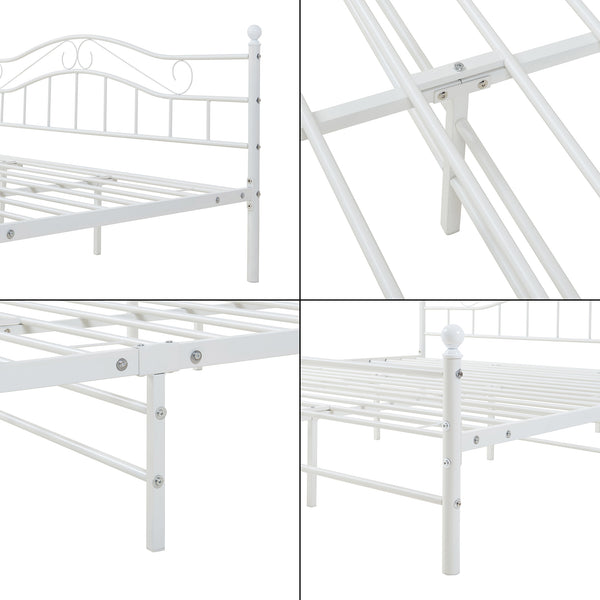 Letto in metallo Firenze con materasso [en.casa]