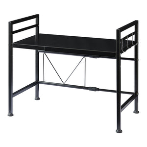 Mensola da cucina Sorsele regolabile Nero [en.casa]