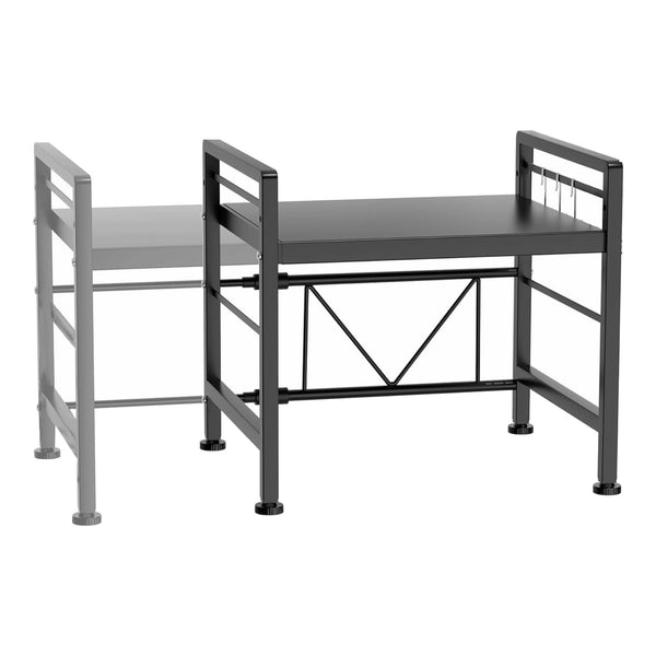 Mensola da cucina Sorsele regolabile Nero [en.casa]