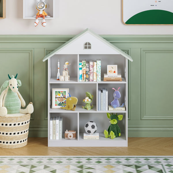 Libreria Vipsali per Cameretta a Forma di Casa 107 x 83 x 30 cm [en.casa]