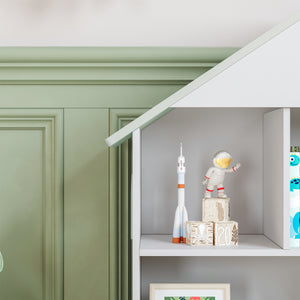 Libreria Vipsali per Cameretta a Forma di Casa 107 x 83 x 30 cm [en.casa]