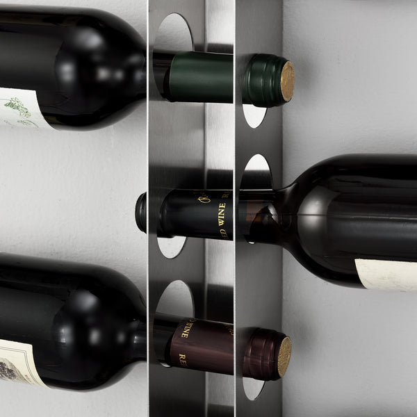 Portabottiglie Pfalz in acciaio inox en.casa