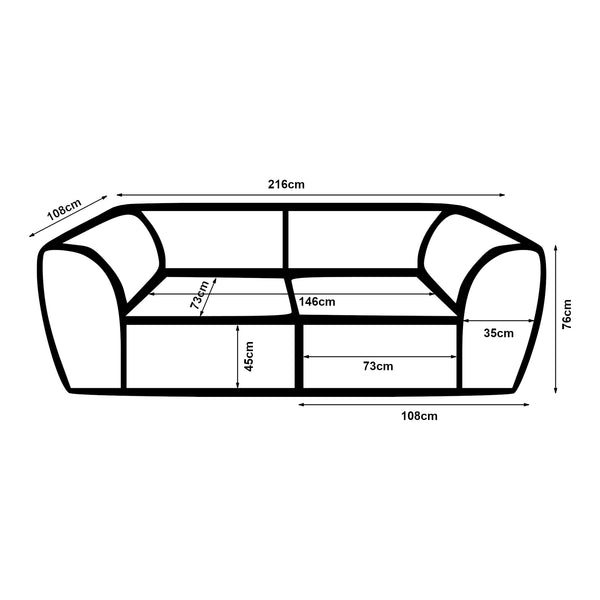 Divano Componibile Modulare - Serie Hurvas [en.casa] 