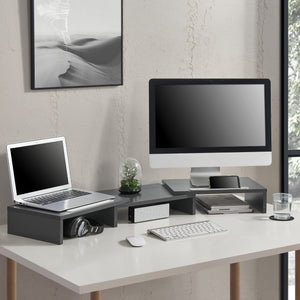 Supporto per monitor Vilppula 79x27x10,5cm in diversi colori [en.casa] - premiumXL