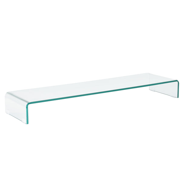 Supporto di Rialzo Monitor/TV/PC Portatile Mobile in Vetro Base per Schermi