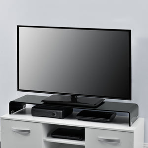 Alzata per monitor Pretoria in varie dimensioni Nero Trasparente en.casa