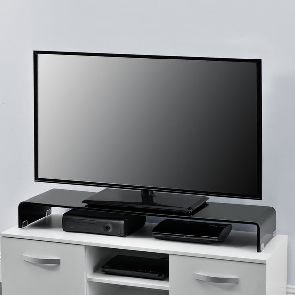 Alzata per monitor Pretoria in varie dimensioni Nero Trasparente en.casa