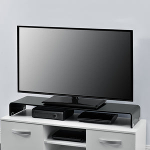 Alzata per monitor Pretoria in varie dimensioni Nero Trasparente en.casa