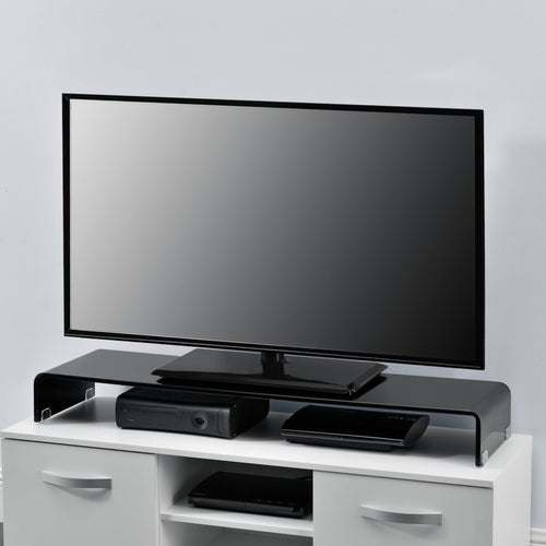 Alzata per monitor Pretoria in varie dimensioni Nero Trasparente en.casa