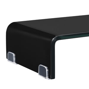 Alzata per monitor Pretoria in varie dimensioni Nero Trasparente en.casa