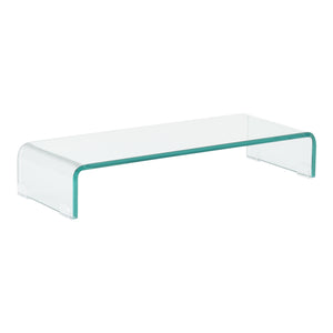 Supporto di Rialzo Monitor/TV/PC Portatile Mobile in Vetro Base per Schermi