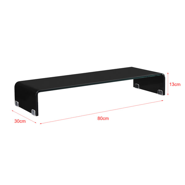 Supporto di Rialzo Monitor/TV/PC Portatile Mobile in Vetro Base per Schermi