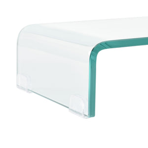 Supporto di Rialzo Monitor/TV/PC Portatile Mobile in Vetro Base per Schermi