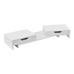 Supporto per monitor Marttila con 2 cassetti 60x22x11cm in vari colori [en.casa]