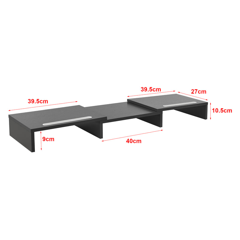 Schizzo in scala Supporto di Rialzo Monitor 'Vilppula' Base a Lunghezza Regolabile 79 - 111 cm - Vari Colori [en.casa] 