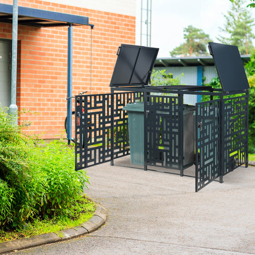 Rivestimento per bidoni della spazzatura Bernalda Acciaio Antracite [casa.pro]