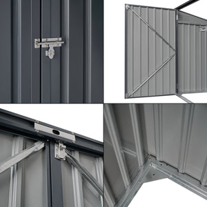 Contenitore per bidoni della spazzatura Grebin per 2/3 bidoni Grigio scuro in diverse dimensioni [en.casa]