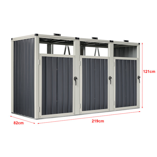 Deposito per Bidoni da Spazzatura 'Tarbek' Box per 1/2/3/4 Cassonetti da 240 L [pro.tec]