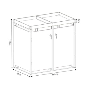 Contenitore per bidoni Valkeakoski antracite in varie dimensioni [en.casa]