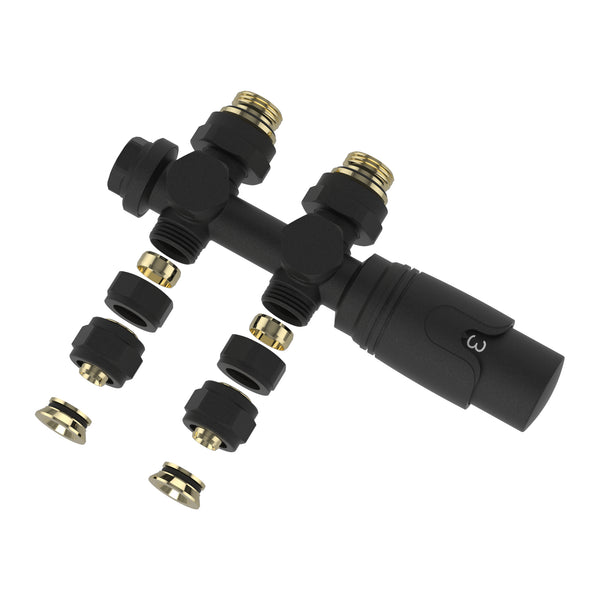 Kit Gloppen Valvole Termostatiche Multiblock per Termoarredi Bitubi - Vari Colori [neu.haus] 