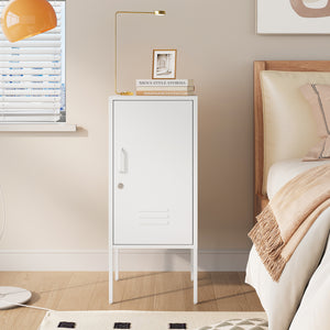 Comodino Hausjärvi 82x35x35 cm Maniglia porta a sinistra Acciaio [en.casa]