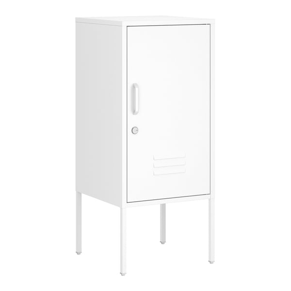 Comodino Hausjärvi 82x35x35 cm Maniglia porta a sinistra Acciaio [en.casa]