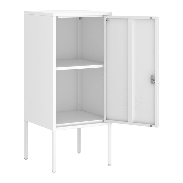 Comodino Hausjärvi 82x35x35 cm Maniglia porta a sinistra Acciaio [en.casa]